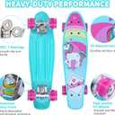 Skateboards, 22" Complete Skateboard, Mini Cruiser Skateboard for Kids Boys Girls Teens Beginners with Colorful Flashing Wheels Skate Tool, Kids Children's Day Gift
