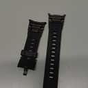 Bandletic Liquid Silicone Bands Compatible with Samsung Galaxy Watch Ultra Band 2025 2024 47mm for Men - Soft Rugged Sport Strap with Stainless Steel Buckle - Black Band with Black Connector