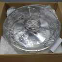 20 Inch Caged Ceiling Fan with Light and Remote, Quiet Reversible AC Motor, 5 ABS Blades, Modern Industrial Crystal Low Profile Small Ceiling Fan Light for Bedroom Home Indoor (Satin Nickel)