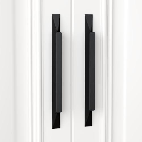 Peaha 10 Pack 5 inch Black Handles for Cabinets Long Black Cabinet Handles Kitchen Drawer Pulls Extra Long Cabinet Pulls Modern Hardware
