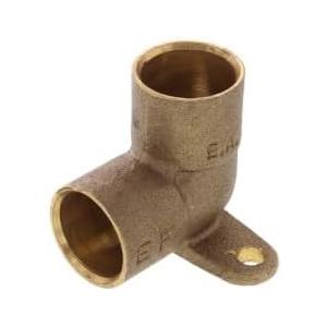 1/2" C x C Cast Brass 90-Degree Drop Ear Elbow Pack of 25