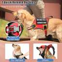 Service Dog Vest Harness+ID Tag+10 Patches,Metal Serivce Dog Tag&Reflective Emotional Support Dog Vest with Handle for Small Dogs,Easy Put On/Off for Training/Walking/Everyday Red S
