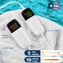 Heated Electric Blanket King Size - 90" x 100" Heating Blanket with Dual Control, 10 Heating Levels & 8 Hours Auto Off, Soft Warm Flannel Blanket, Christmas Birthday Gifts for Senior Grandma