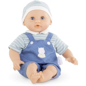 Corolle Bb Calin Mael Boy Baby Doll - 12" Soft Body Doll with Blue Outfit, Sleeping Eyes That Open and Close, Vanilla Scented, Mon Premier Poupon Collection for Ages 18 Months and up