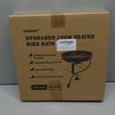 Daoeny Heated Bird Bath for Deck Railing, Upgraded 100W Heated Bird Baths for Outdoors Thermostat Control, Heated Bird Bath for Outside Winter Garden Yard Patio Decor (Green)