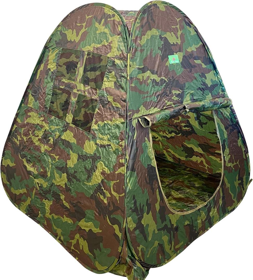 Vokodo Kids Pop Up Camouflage Play Tent Foldable Indoor Outdoor Camping Style Camo Hunting Pretend Play Army Playhouse Boosts Imagination Creative Learning Perfect Toy for Children Boys and Girls