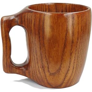 Handmade Wooden Cups, Mugs, Coffee Cups, Practical and Versatile, 9.3 ounces Suitable for Holding Wine, Juice, Tea, Milk, Latte
