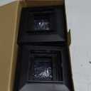 Dynaming 6 Pack Solar Post Cap Lights Outdoor, Fence Post Solar Lights Fit for 4x4 5x5 6x6 Vinyl/Wooden Posts, High Brightness Warm White SMD LED Lighting Decor for Garden Deck Patio (Black)