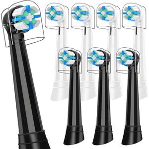 IO Replacement Heads Compatible with Oral b iO 2/3/4/5/6/7/8/9/10 Series Electric Toothbrush, 8 PCS Brush Heads Compatible with Oral B IO for Teeth Cleaning (Black/White) (Multi-colored)