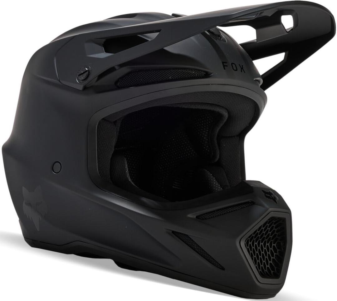 Fox Racing Unisex V3 Motocross Dirt Bike Helmet (Black, XL)