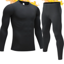 Mens Thermal Underwear Set with Lightweight Ultra Soft Fleece Lined,Long John Set, Skiing Base Layer, Small