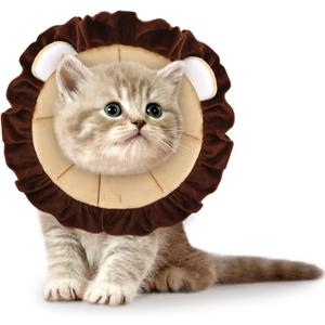 Leifide Soft Cat Cone Puppy Dog Recovery Collar Comfortable Pet Neck Lightweight Adjustable Protective Cone for Cat Kitten Prevent Licking Wounds