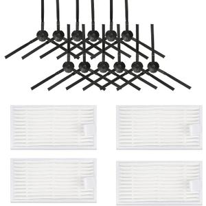 Replacement Parts for ILIFE V3 V3s V5 V5s Pro V50 V55 Robotic Vacuum Cleaner Accessories Kit, 6Pairs Side Brushes & 4 Filters