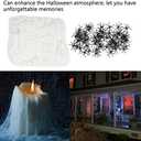Halloween Spider Web Decorations, 800 Square Feet Elastic Spider Web with 60 Fake Spider, Halloween Spider Web Decor for Indoors and Outdoors