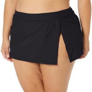 Women's Standard Skirted Bikini Swim Bottom Swimsuit (Medium, Black)