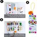 Winlyn 24 Sets Halloween Crafts Kits Fall Crafts DIY Craft Stick Halloween Ornaments Decorations Art Set Jack-O-Lantern Ghost Foam Stickers Arts and Crafts for Kids Classroom Activities Party Favors