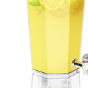 Lifewit 1 Gallon Drink Dispensers for Parties 1 Pcs, 4L Plastic Beverage Containers with Stand for Juice/Tea/Soda/Water, Clear Ice Lemonade Dispensers with Lid & Leak-proof Spigot