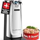 POHL SCHMITT Electric Can Opener, Knife Sharpener & Bottle Opener, Easy Push Down Lever, Works with Standard And Pop-Top Cans, Durable Stainless Steel & ABS - Kitchen Essentials and Accessories