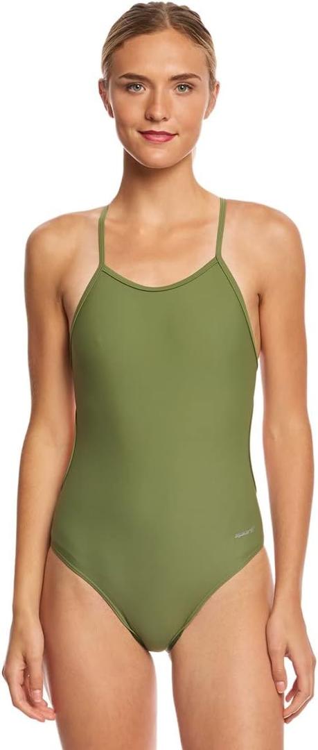 Sporti Micro Back One Piece Swimsuit (26, Olive)