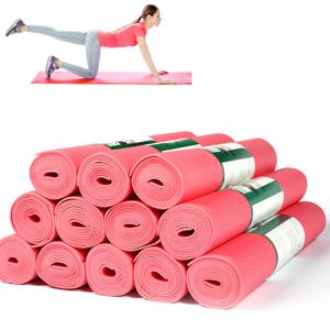 Amylove 12 Pieces Yoga Mats Bulk 68x24x0.12 Inch Exercise Non Slip Fitness Workout Mats for Women Men Home Workout Gym Yoga(Pink)