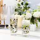 LAIDANLA 30 Pcs Black and Gold Artificial Floating Pearls for Vases Faux Pearl Beads String for Vase Filler Floating Candle Wedding Birthday Party Garland Table Decor