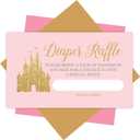 Hadley Designs 25 Baby Shower Diaper Raffle Tickets For Baby Shower Girl - Princess Baby Shower Games For Girls, Baby Raffle Tickets, Baby Shower Invitation Inserts, Baby Shower Ideas