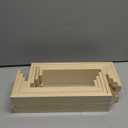 2 Set Large Wooden Tiered Riser Display Stands for Vendor Events,Stackable Perfume Organizer Cologne Stand for Men Women,Wooden Cupcake Dessert Stand,Wood Dessert Table Display Set,Food Display Risers for Party12-11.2-10.4-9.6IN