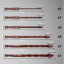 Masonry Drill Bit Set 10 Pcs (1/8"-1/2"), Four Blade Serrated Eccentric YG6T Carbide Drill Bits for Concrete, Cement, Brick, Tile, Marble, Glass and Wood, 1/4" Hex Shank, with Storage Case, Brown