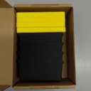 Storage Bins With Lids, 3.42" x 2" x 1.33" Mini Tote Bin with Snap-Fit Lid for Organizing Small Parts, Crafts, Hardware, & Office Supplies Storage, Black Base And Yellow Lid - 4PCS