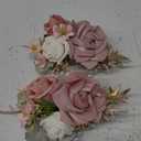 Serwalin    Wrist Corsage for Wedding, -  Corsages for Bridesmaid Mother Grandmother, Artificial Flowers for Prom Ceremony Anniversary Cake Topper(Pink)