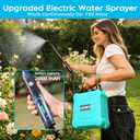 2 Gallon Electric Sprayer – Garden Sprayer for Weeds, Lawn Care & Pesticides – 23.62” Retractable Wand, 6 Nozzles & Easy Carry Handle – Durable & Lightweight, Blue