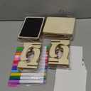 20 Pack Mini Chalkboard Signs with 12 Chalks & Blackboard Stickers, Wooden Reusable Message Boards with Easel Stand for Weddings, Birthday Parties, Buffet Food Signs, Event Decor