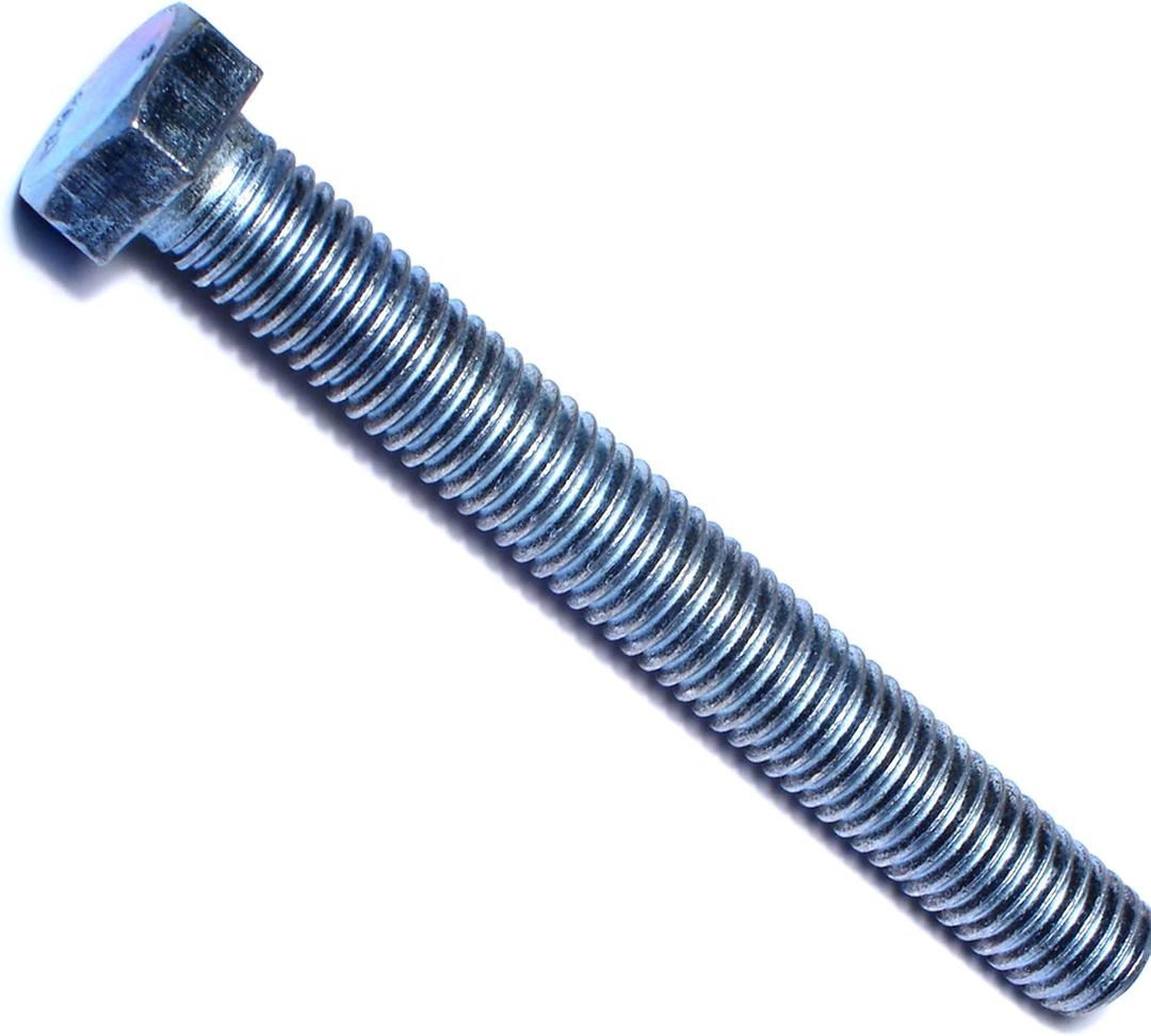 014973244491 Full Thread Hex Tap Bolts, 1/2-13 x 4, Piece-25, zinc