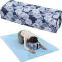 MABOZOO Printed Yoga Bolster Pillow, Triple-Layer Bolster Pillow with Canvas Cover, Rectangular Meditation Cushion for Restorative, Meditation