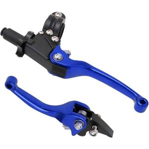 Motorcycle Brake Clutch Lever 7/8" 22mm Folding Levers Aluminum Alloy Universal for KLX SSR TTR CRF50 110 125 150 200 250cc Dirt Pit Bike ATV Mini Bike (Blue)