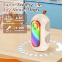 Mini Karaoke Machine for Kids & Adults with 2 Wireless Microphones Portable Karaoke Machine 2x5W Bluetooth Speaker Birthday Gift Toys Gifts for Kids Family Home Outdoor Party Cream