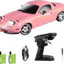 LD1804 RC Drift Car 1:18 Scale Mini MX-5 RWD 2.4GHz Miata RC Vehicles with Gyro and LED Lights for Adults Hobby Toys (Pink)