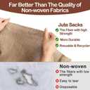 Large Burlap Sack 71x43 Inch Burlap Bags Plant Covers with Drawstring, Reusable Burlap Wrap for Outdoor Plants Garden Trees Shrubs Bushes Cover