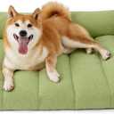 Lesure Orthopedic Dog Bed Sofa for Large Dogs, Waterproof Dog Couch with Removable Washable Cover, Cute Aesthetic Pet Sofa Couch with Egg Crate Foam (Green, 35.0" L x 25.0" W x 10.5" Th)