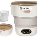 Foldable Portable Washing Machine Upgraded with Spin Basket,16L Mini Laundry Machine,Automatic 3 Cleaning Modes for Underwear/Baby Clothes/Socks,Ideal for Travel,Dorms, Apartments,Hotels,RVs & Camping