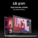 LG gram Laptop 16T90Q 2-in-1 16" Touchscreen, Intel Evo 12th Gen Core i5, 16GB RAM, 512GB SSD, Windows 11, Green