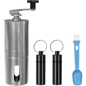 Home Goods Pill Crusher Adjustable Grinder Stainless Steel Pill Grinder - Large Capacity Pill Splitter - Cuts Pills into Fine Powder - Mills for Feeding Tube Pets Kids (1+3 pc)