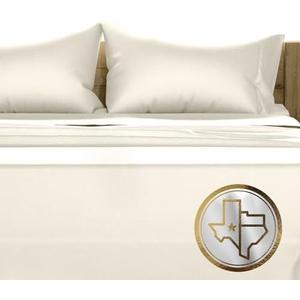 TEXAS LINEN CO. 100% Egyptian Cotton King Sheets Set - Luxury 1500 Series Couture Comfortin' Collection Egyptian Cotton Sheets King Size Bed Set (4 PC, Ivory), 17" Deep Pocket, Hotel Bedding Set