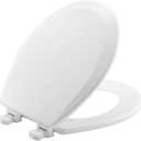 BEMIS 500EC 390 Toilet Seat with Easy Clean & Change Hinges, 1 Pack Round, Cotton White