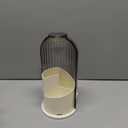 Toothbrush Holders with Sliding Lid, Rotating 3 Slots Bathroom Organizer Countertop, Tooth Brush Toothpaste Holder Bathroom Counter Stand Sink Organizer Caddy for Vanity Makeup Brushes Holder (White+Transparent Black)