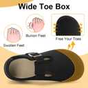 BARERUN Womens Slippers Barefoot Bedroom House Shoes for Women Wide Non-slip Diabetic Orthopedic Neuropathy Swollen Bunions Arthritis Edema Indoor Outdoor Slippers