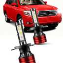 Light Bulbs Compatible for 2008-2010 Toyota Highlander H4 High Low Beam Fog Lights Combo Pack 800% Brightness with Cooling Fan Plug N Play Pack of 2