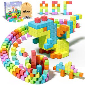 Magnetic Blocks for Toddlers Toys, Magnetic Building Cubes Toy for Sensory STEM Autism Education Preschool, Magnet Toys for 3 4 5 6 Year Old, Birthday Gifts Games for Boys Girls