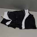 beautyin Athletic One Piece Swimsuits Women Front Zip Modest Boyleg Bathing Suit (Large, White/Black)