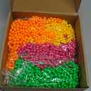 Ecally 96 Pieces Neon Beads Necklaces 33" Glow in The Dark UV Neon Bead Necklaces Glow Party Supplies 80s UV Black Light Accessories Bulk for Birthday Decorations Wedding Mardi Gras Party